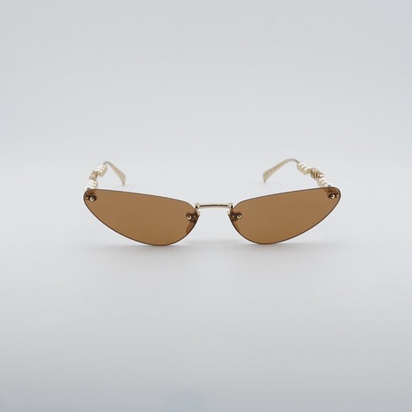 Gucci GG1920S 003 Sunglasses Shiny Endura Gold with Pearl Cat Eye Frame main image 5